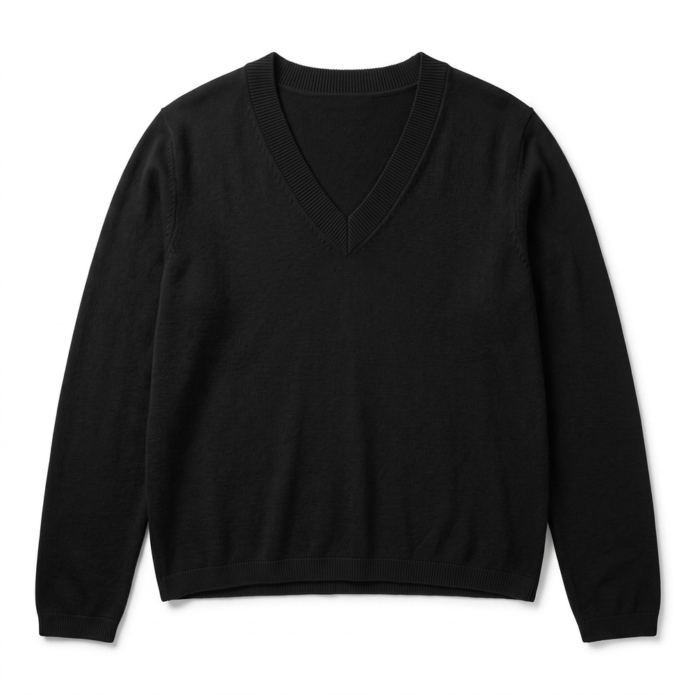 Gap XL Black V-Neck Sweater Womens Casual Preppy Cozy Pullover Knit Top